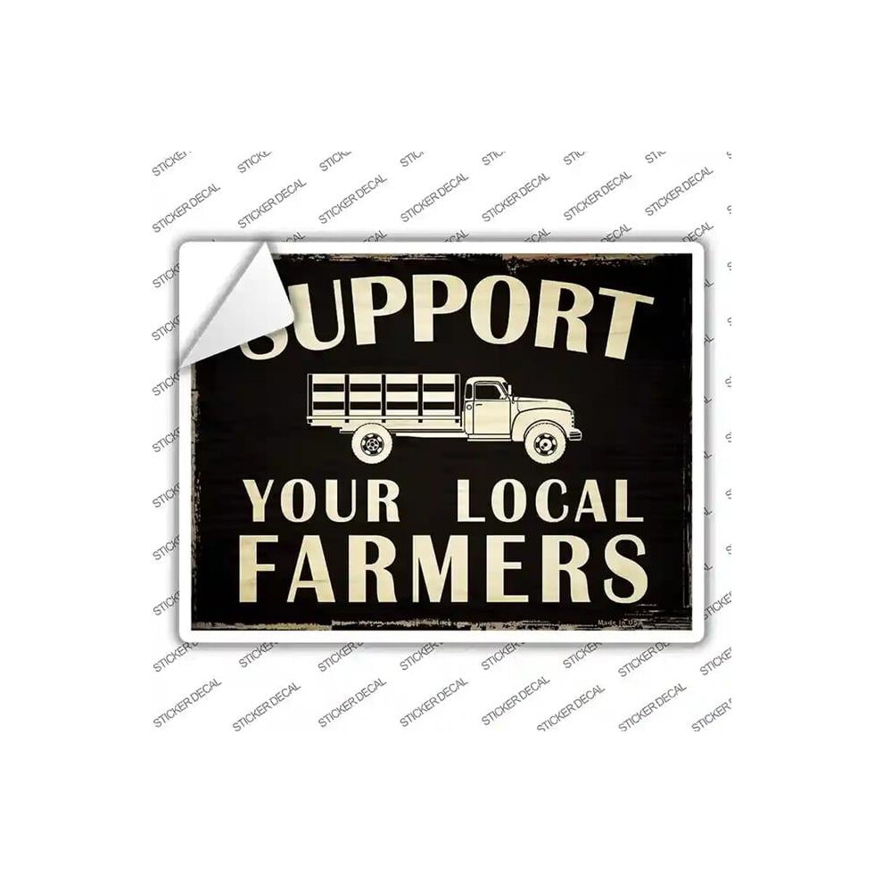 Smart Blonde P-1407S-L Support Farmers Novelty Rectangle Sticker Decal - Large 792636011092
