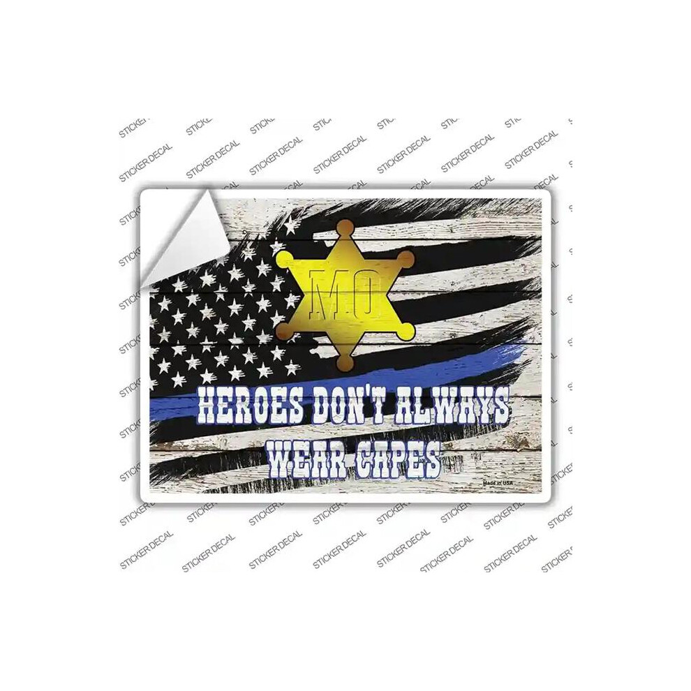 Smart Blonde P-3360S-L Missouri Sheriff Novelty Rectangle Sticker Decal - Large 792636012860