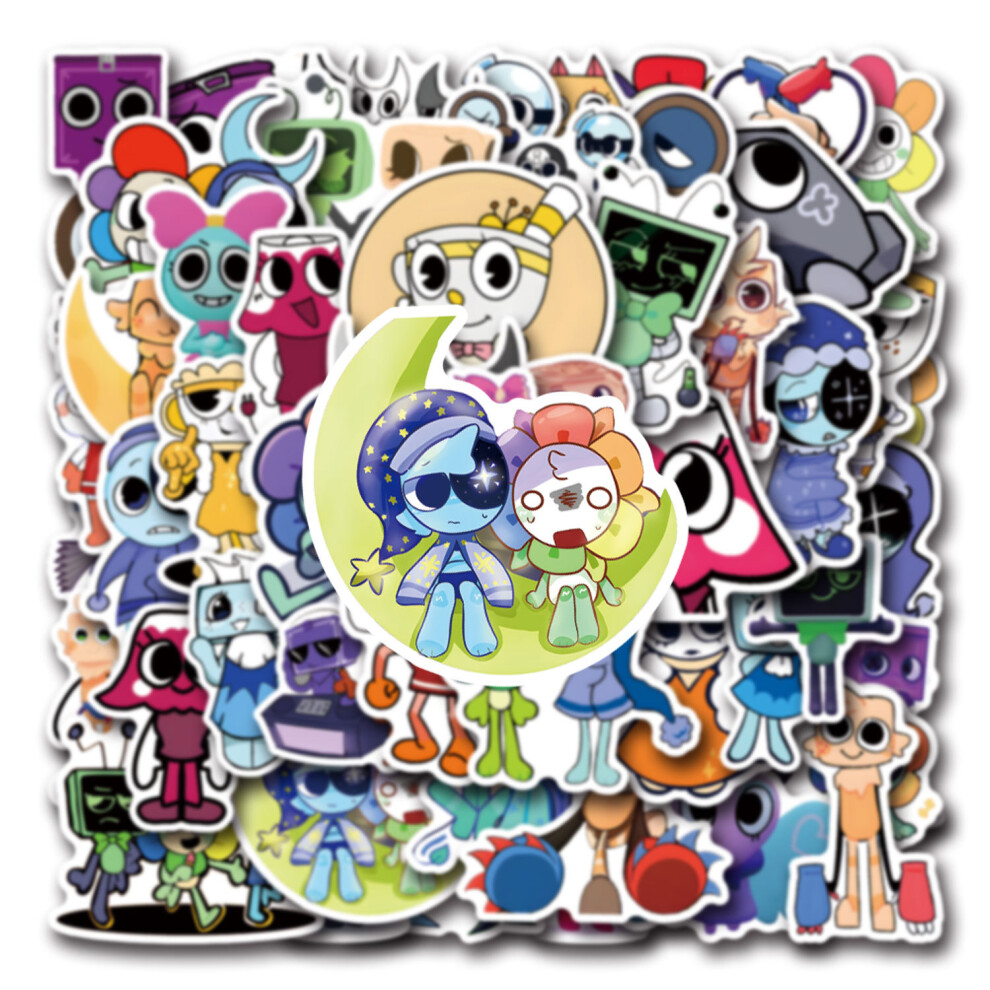 (MULTICOLOR) 54Pcs Dandys World Stickers Dandy's World DIY Stickers Scrapbooking Phone Luggage Skateboard Waterproof Graffiti Decals