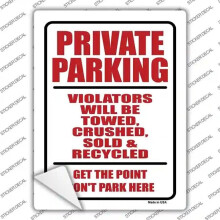 Smart Blonde P-705s-L Private Parking Novelty Rectangle Sticker Decal - Large