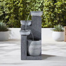 Garden Sanctuary Solar-Powered Patio Rockery Decor Water Feature