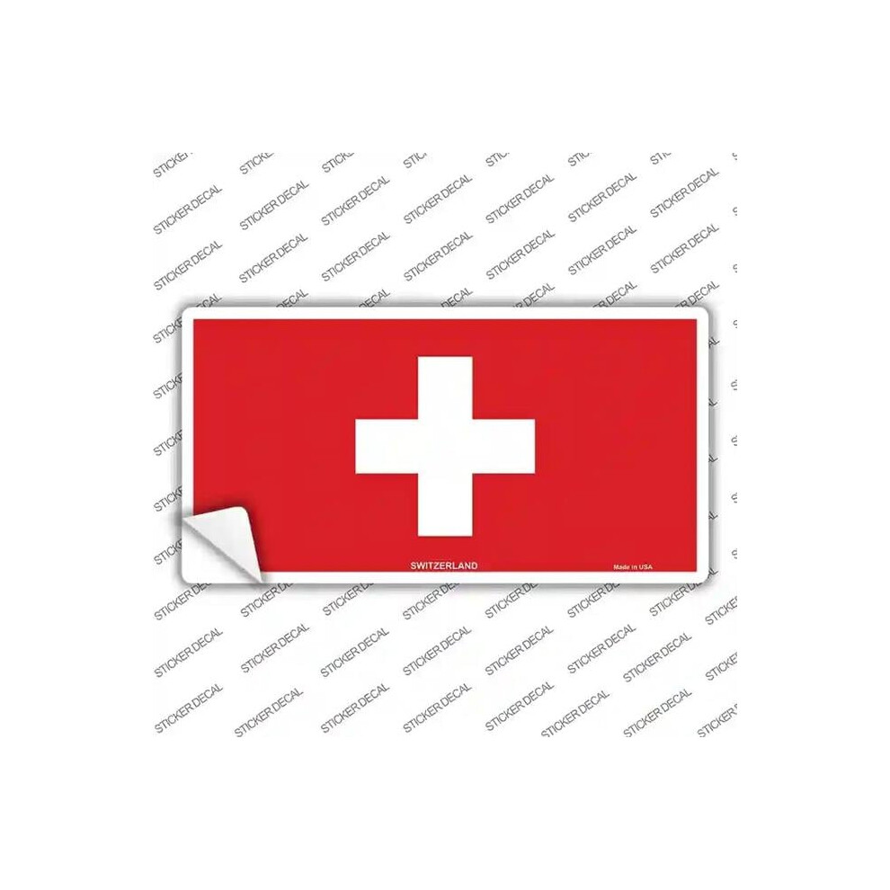 Smart Blonde Lp-487S-L Switzerland Flag Novelty Sticker Decal - Large 731997915175