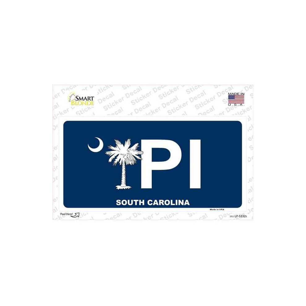 Smart Blonde Lp-5332S-M Pi South Carolina Novelty Sticker Decal - Medium 731997915892