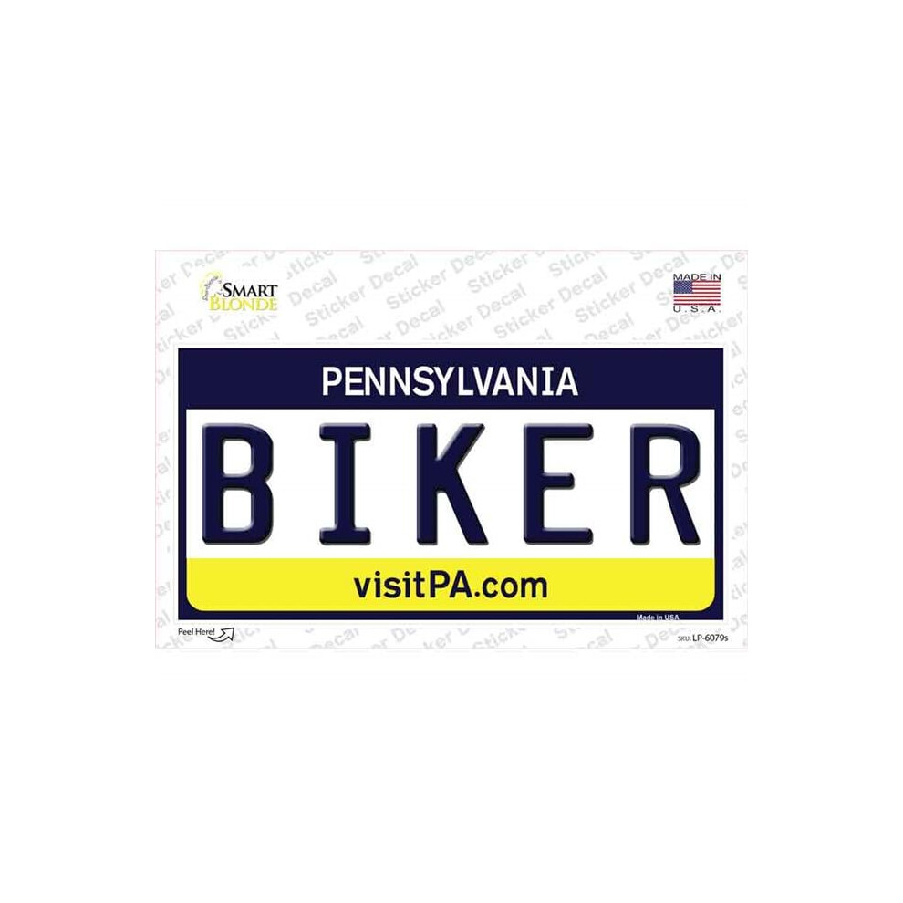 Smart Blonde Lp-6079S-M Biker Pennsylvania State Novelty Sticker Decal - Medium 731997916394