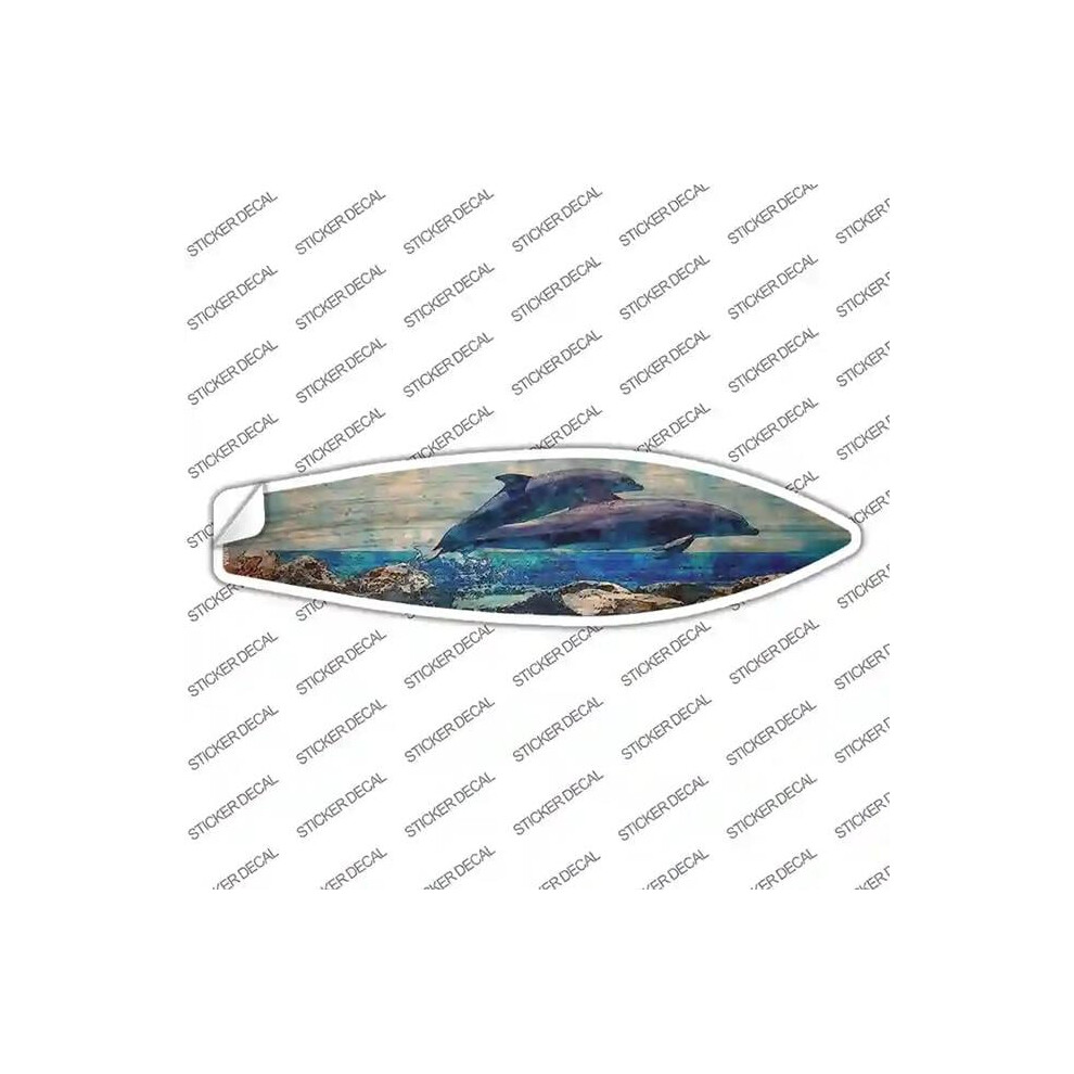 Smart Blonde Sb-426S-L Dolphins Jumping Novelty Surfboard Sticker Decal - Large 792636021077