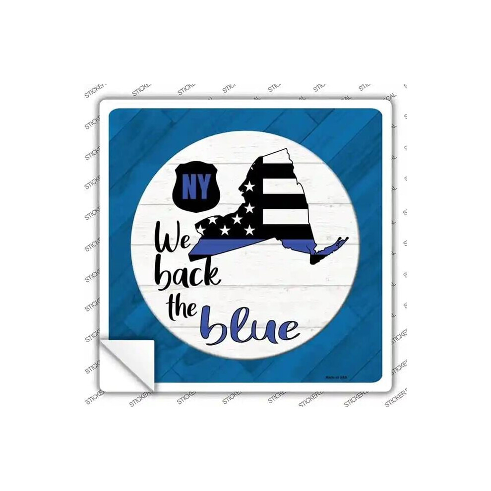 Smart Blonde Sq-1034S-S York Back The Novelty Square Sticker Decal - Small Blue 792636021381