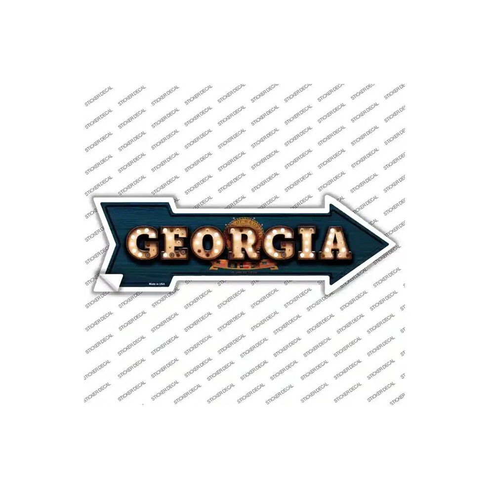 Smart Blonde A-590S-Xl Georgia Bulb Lettering Novelty Arrow Sticker Decal - Extra Large 727897972660