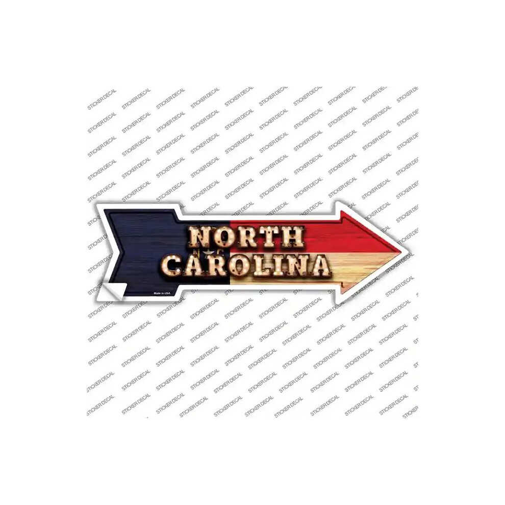 Smart Blonde A-613S-S North Carolina Bulb Lettering Novelty Arrow Sticker Decal - Small 727897972783