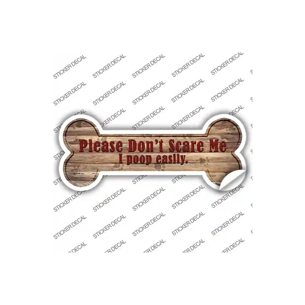 Smart Blonde B-024S-S Dont Scare Me Novelty Bone Sticker Decal - Small 727897973247