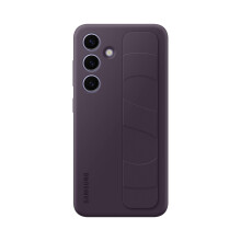 SAMSUNG Galaxy S24+ Plus Standing Grip Phone Case Protective Silicone Cover with Hand Strap Kickstand Durable Design Soft Touch US Version EF-GS