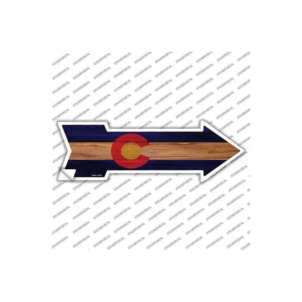 Smart Blonde A-527S-L Colorado State Flag Novelty Arrow Sticker Decal - Large 727897974862