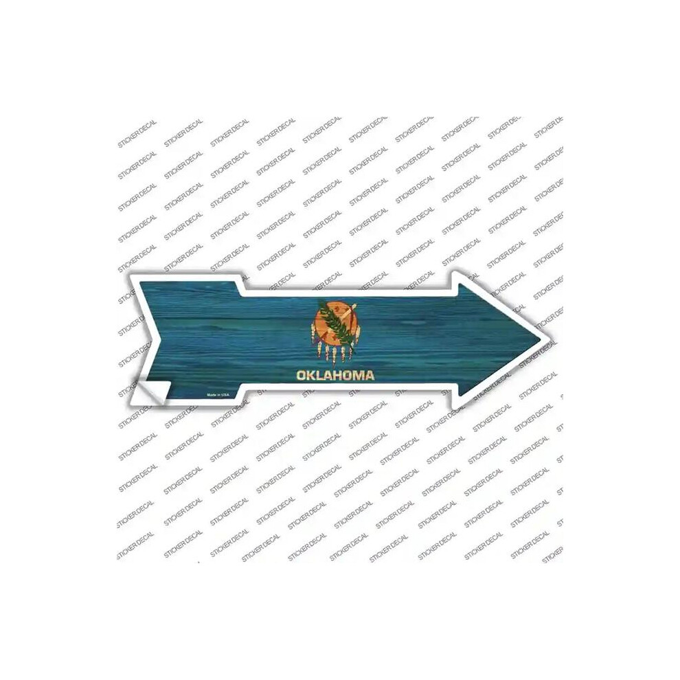 Smart Blonde A-557S-S Oklahoma State Flag Novelty Arrow Sticker Decal - Small 727897975029