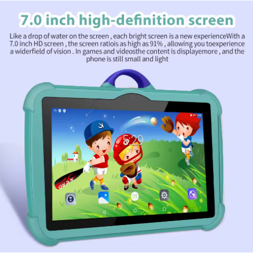 (Blue) 7 Inch Quad Core 4GB RAM 64GB ROM Android Learning Games Tablets 2