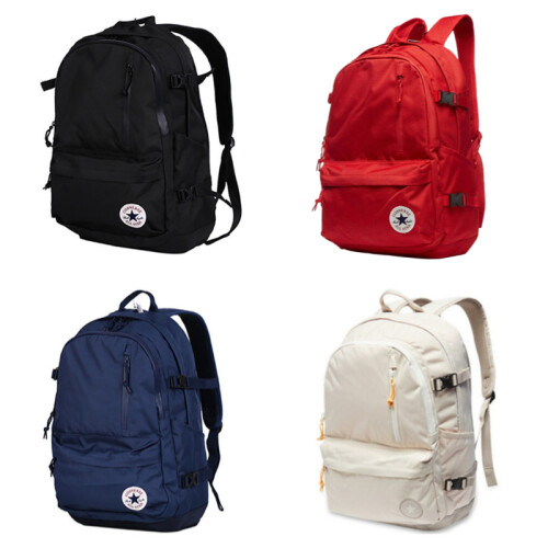 (Black)Converse Canvas Rucksack Große Kapazität Studenten Schulreise Taschen Einfarbig 1