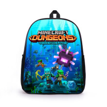 Minecraft Nylon-Schulranzen mit großer Kapazität, Nachtleuchtendes Muster, 382910 cm, Geschenk für Kinder