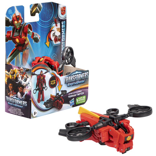 Transformers Transformers Lekar EarthSpark 1-Step Flip Changer Terran Twitch, 10 cm Actionfigur 2