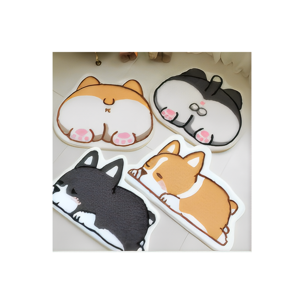 (50X80cm 19.7X31.5in) Cartoon Imitation Cashmere Bathroom Floor Mat Cute Toilet Absorbent Foot Mat Toilet Anti-skid Mat
