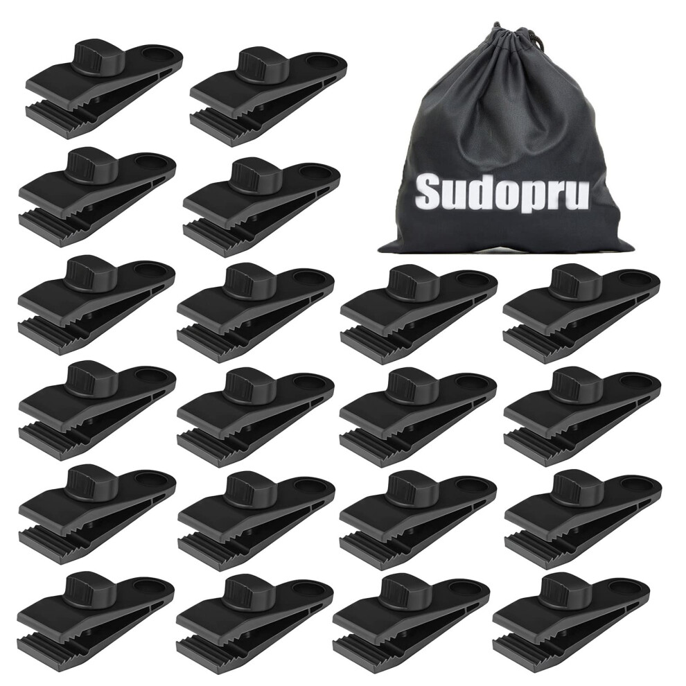 Lot de 20 pinces     b   che robustes pour b   che de piscine, fixations de tente en forme de requin pour auvents de camping, couverture de voiture