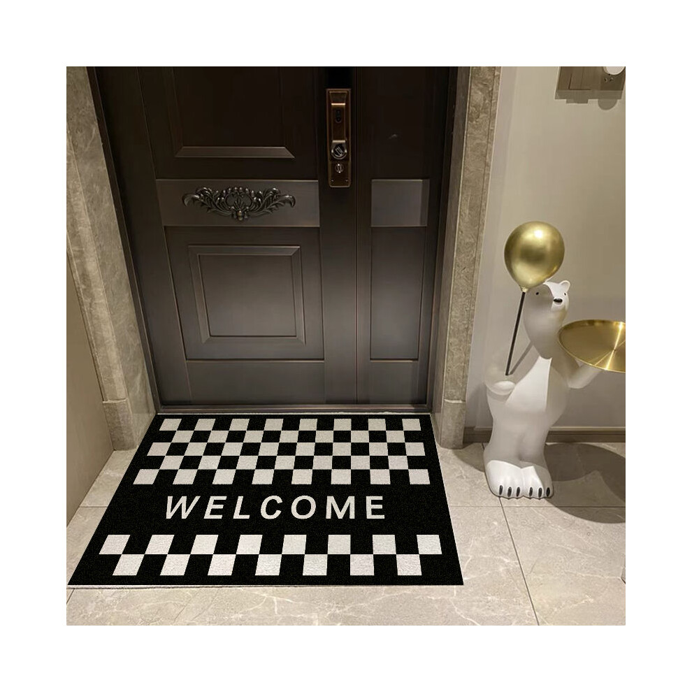 (welcome, 80X100cm 31.5X39.3in) Floor mat, dust removal wire ring, door mat, entrance mat, waterproof foot mat
