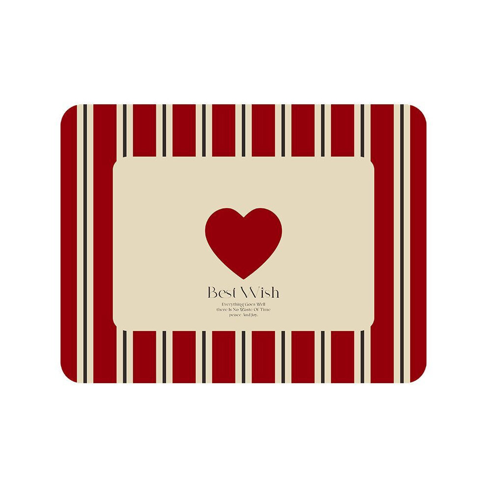 (A-3, 40X60cm 15.7X23.6in) Red high-end kitchen drainage mat, tableware bowl and plate mat, water control and anti slip mat, absorbent mat