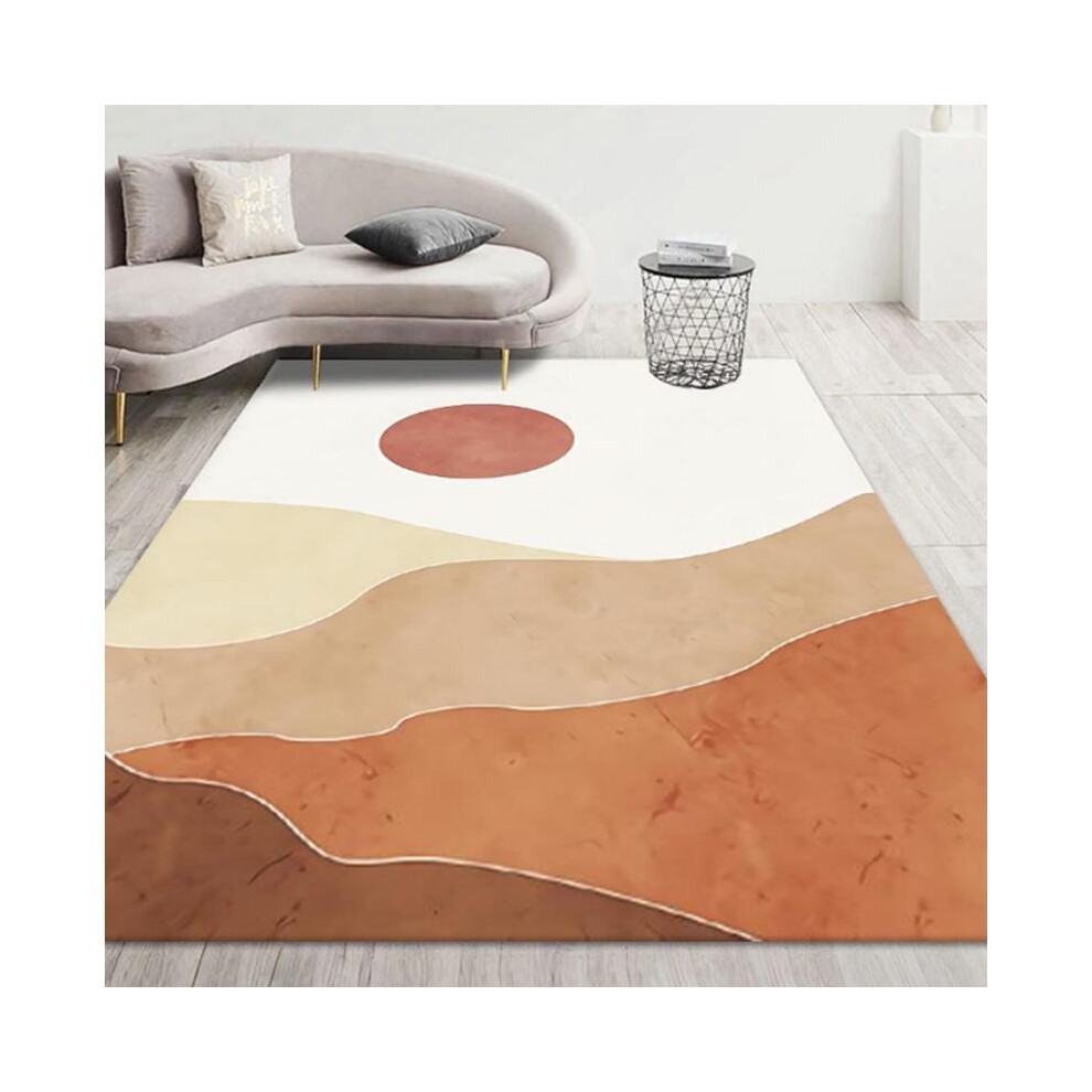(Abstract 2, 200x300cm78.7x118in) Minimalist crystal velvet carpet, home bedside mat, minimalist modern style, fully spread bedroom mat, entrance mat
