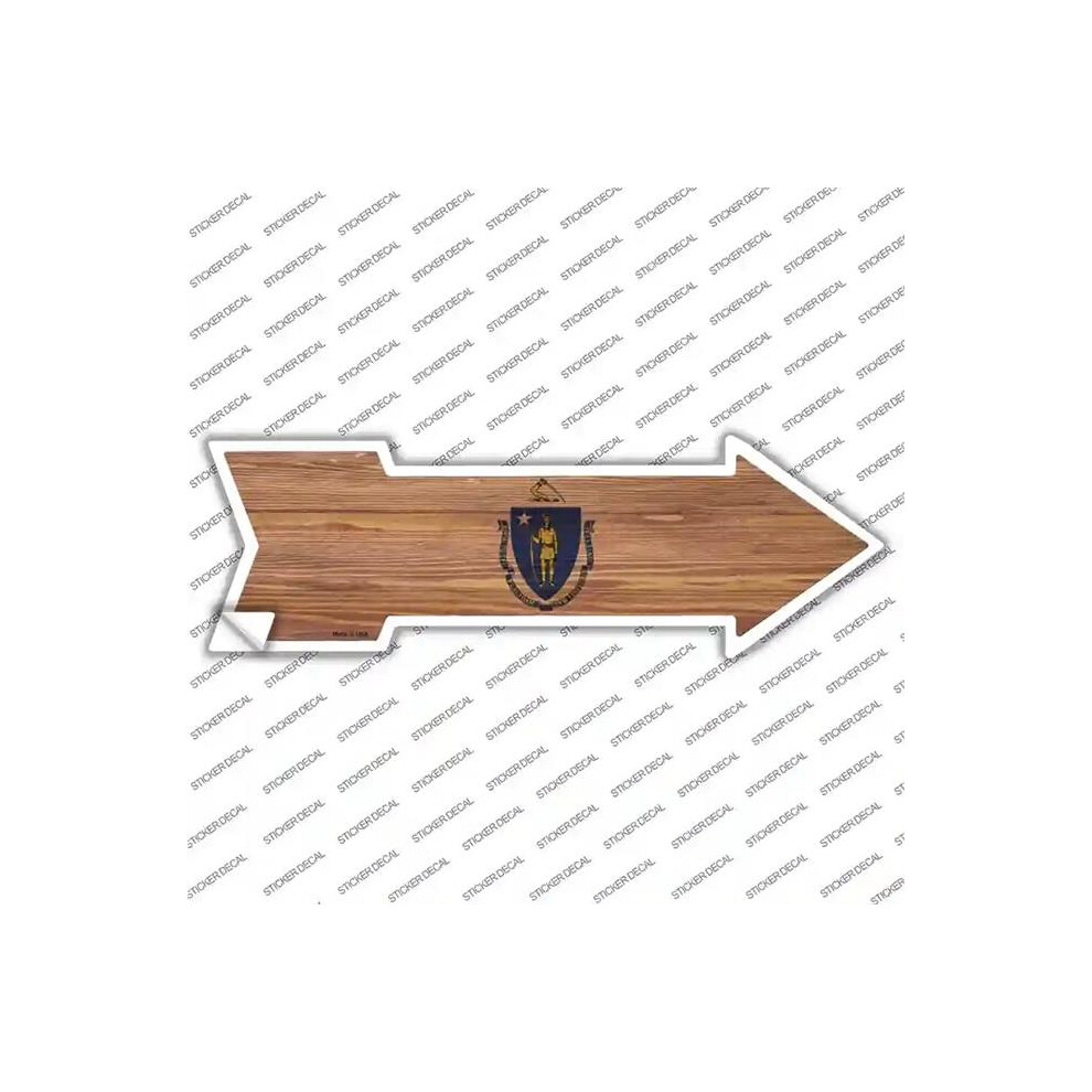 Smart Blonde A-542S-L Massachusetts State Flag Novelty Arrow Sticker Decal - Large 727897978037