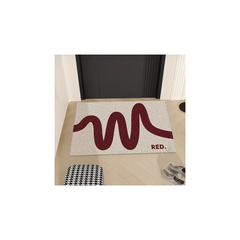(A-1, 80X100cm 31.5X39.3in) Entry door floor mat with silk circle, simple interior and exterior door mats, non slip mats at the entrance and exit