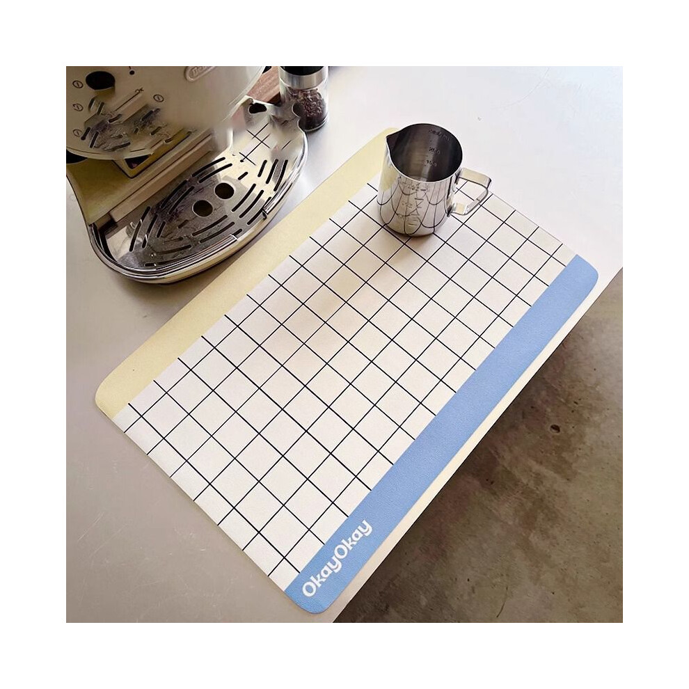 (lemon, 80X120cm 31.5X47.3in) Kitchen Countertop Drain Mat Diatom Mud Sink Poolside Absorbent Mat Desktop Tableware Drying Mat Tea Counter Bar Coaster