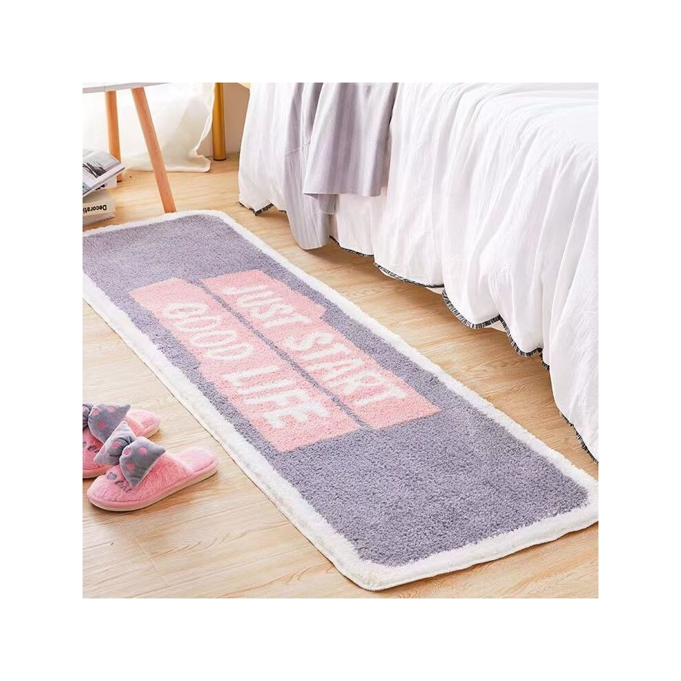 (Good Life, 100X150cm 39.3X59in) Imitation cashmere carpet, girls' bedroom bedside blanket, thickened floor mat, new living room mat, bedroom mat