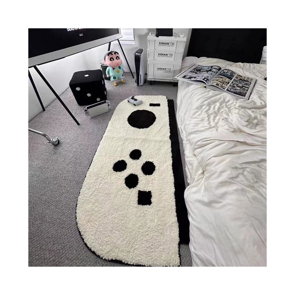(Gamepad, 100X150cm 39.3X59in) Cartoon high-end imitation cashmere carpet, living room sofa, wear-resistant and dirt resistant bedside blanket