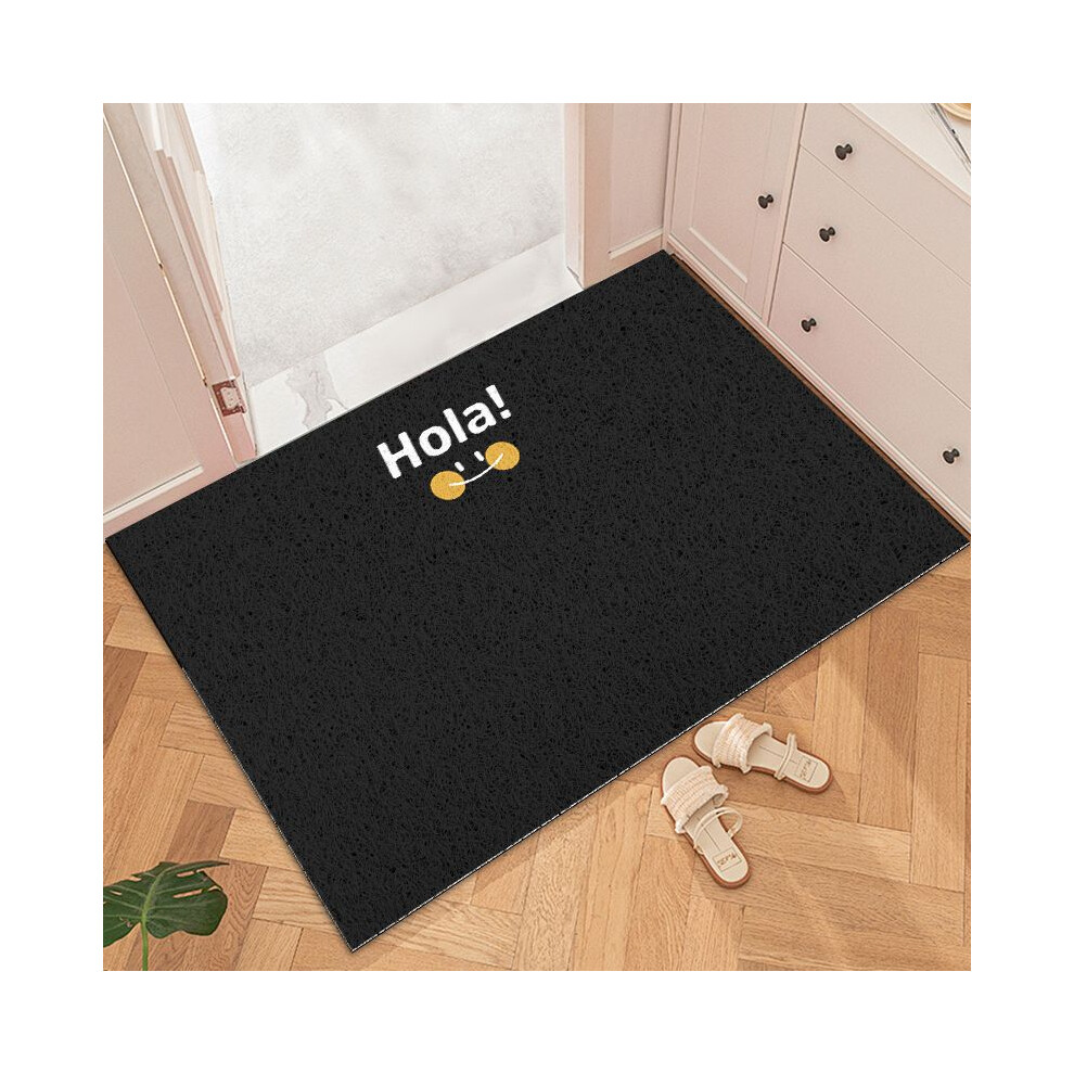 (Night, 60X90cm 23.6X35.4in) ins wind solid color Macaron entry color door floor mat, entrance door non-slip and wear-resistant foot mat, silk ring door mat