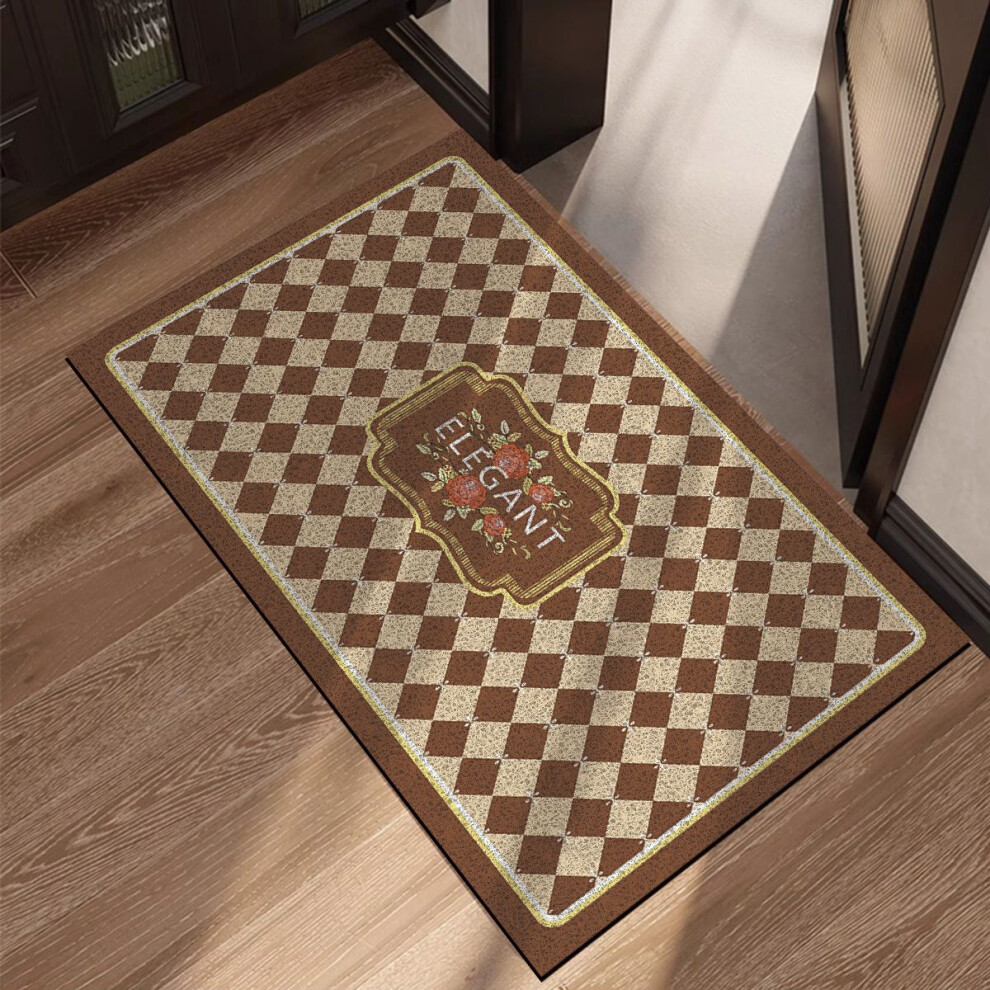 (Blue, 100X120cm39.3X47.2in) silk ring floor mat, bathroom waterproof hollow foot mat, washing table door mat, carpet entry door, household foot stepping mat