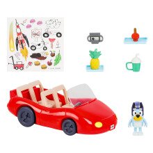 Ve culo azul e figura pacote de fuga convers vel com 2,5 polegadas exclusivas Figura 4 acess rios e folha de adesivos