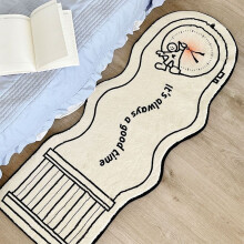 (A, 50X80cm 19.7X31.5in) Modern simple balcony bay window cushion bedroom long bedside decorative non-slip carpet living room sofa coffee table floor mat