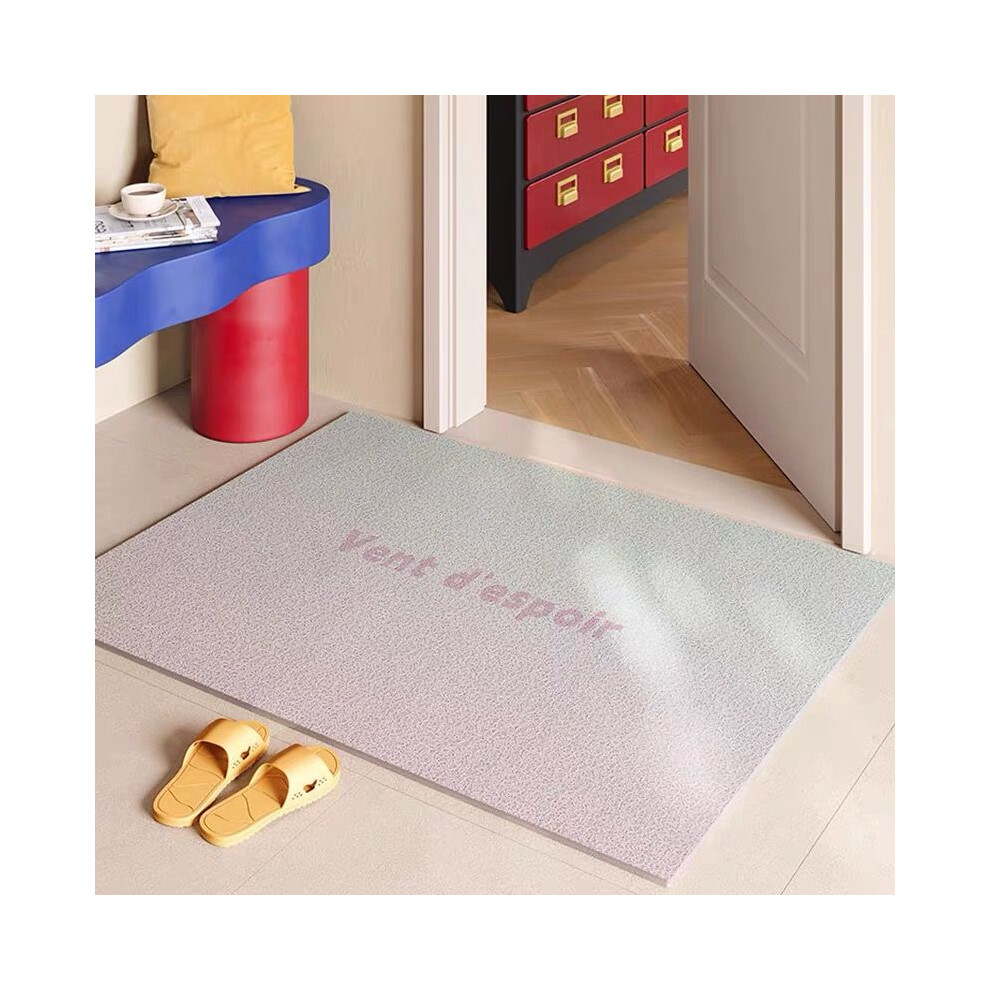 (A-4, 50X80cm 19.7X31.5in ) Gradient colored household silk ring floor mat, dopamine premium feeling, dirt resistant carpet