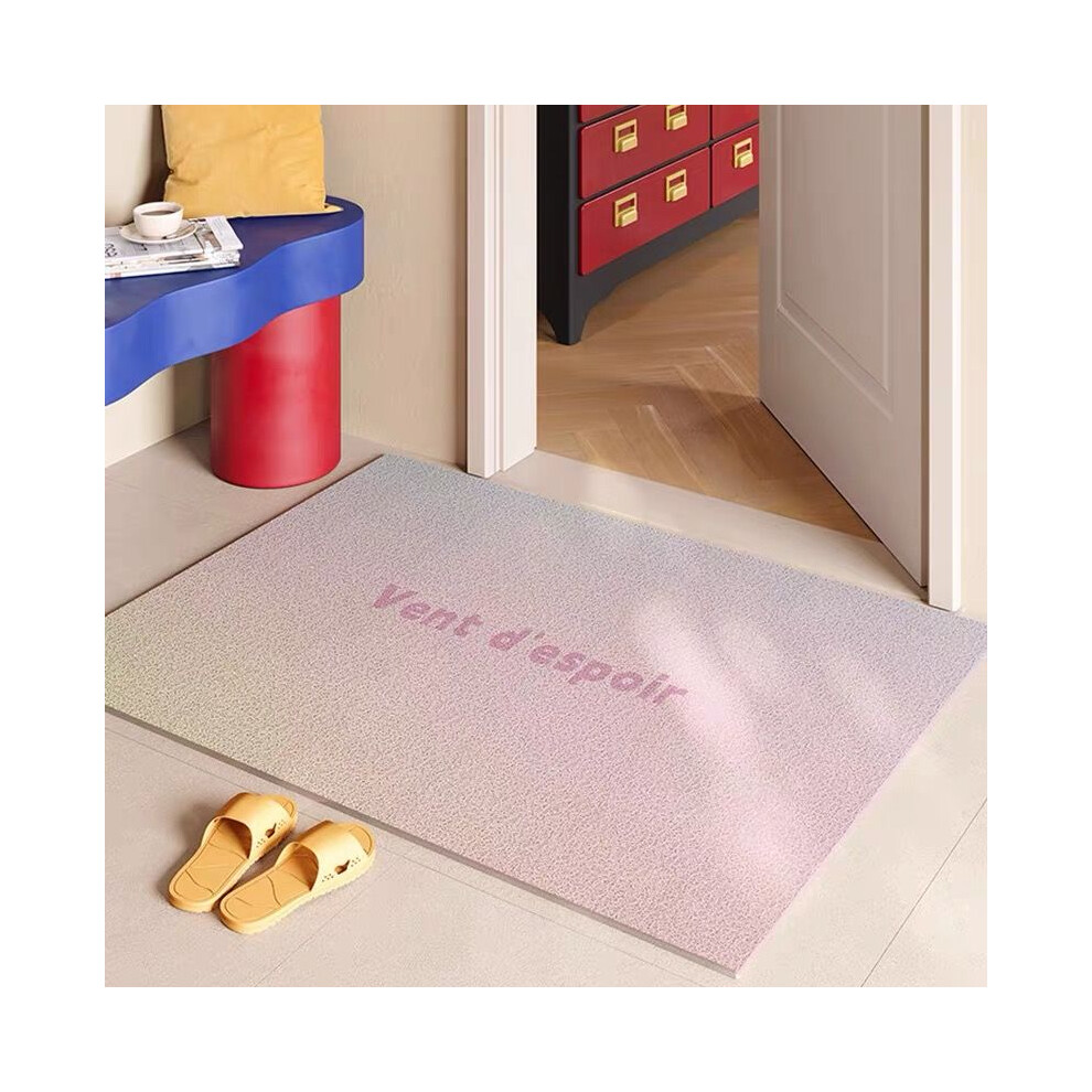 (A-6, 50X80cm 19.7X31.5in ) Gradient colored household silk ring floor mat, dopamine premium feeling, dirt resistant carpet