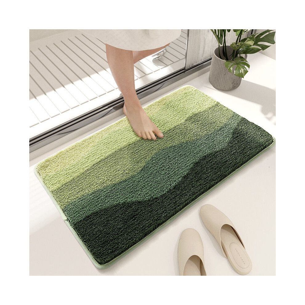 (A-4, 60X90cm 23.6X35.4in) Bathroom floor mat, toilet door carpet, toilet absorbent non-slip mat, household toilet door plush foot pad