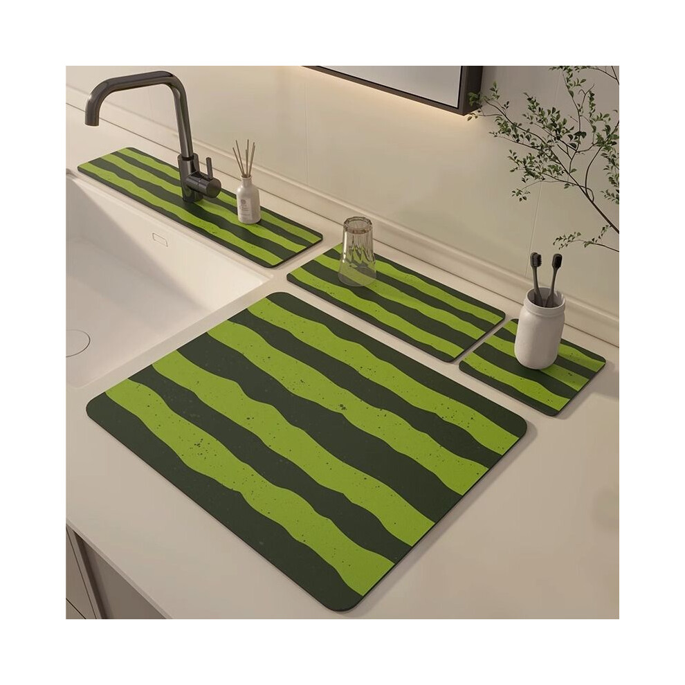 (watermelon, 60X90cm 23.6X35.4in) Washing table Suction pad Diatom mud Faucet Drain pad Toilet Washing table Toothbrush cup Bathroom coaster
