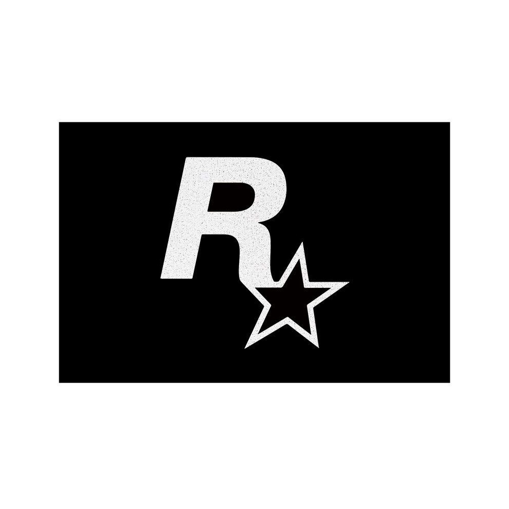 (R black, 80X100cm 31.5X39.3in) Trend R star home door silk ring floor mat, porch rubbing soil scraping mud anti-skid can be cut custom household pet