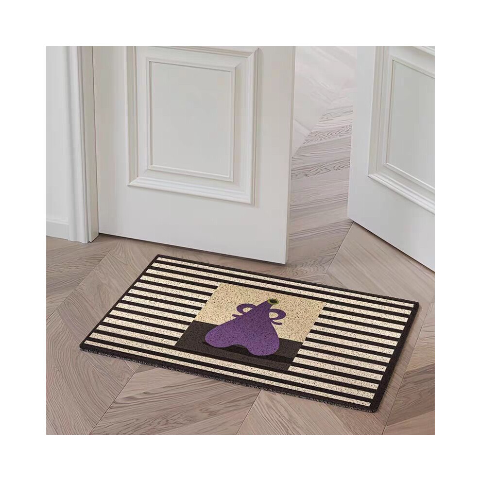 (fork waist bottle, 80X120cm 31.5X47.3in) Door silk ring floor mat Nordic retro door foot mat foyer carpet non-slip and wear-resistant door rubbing ma