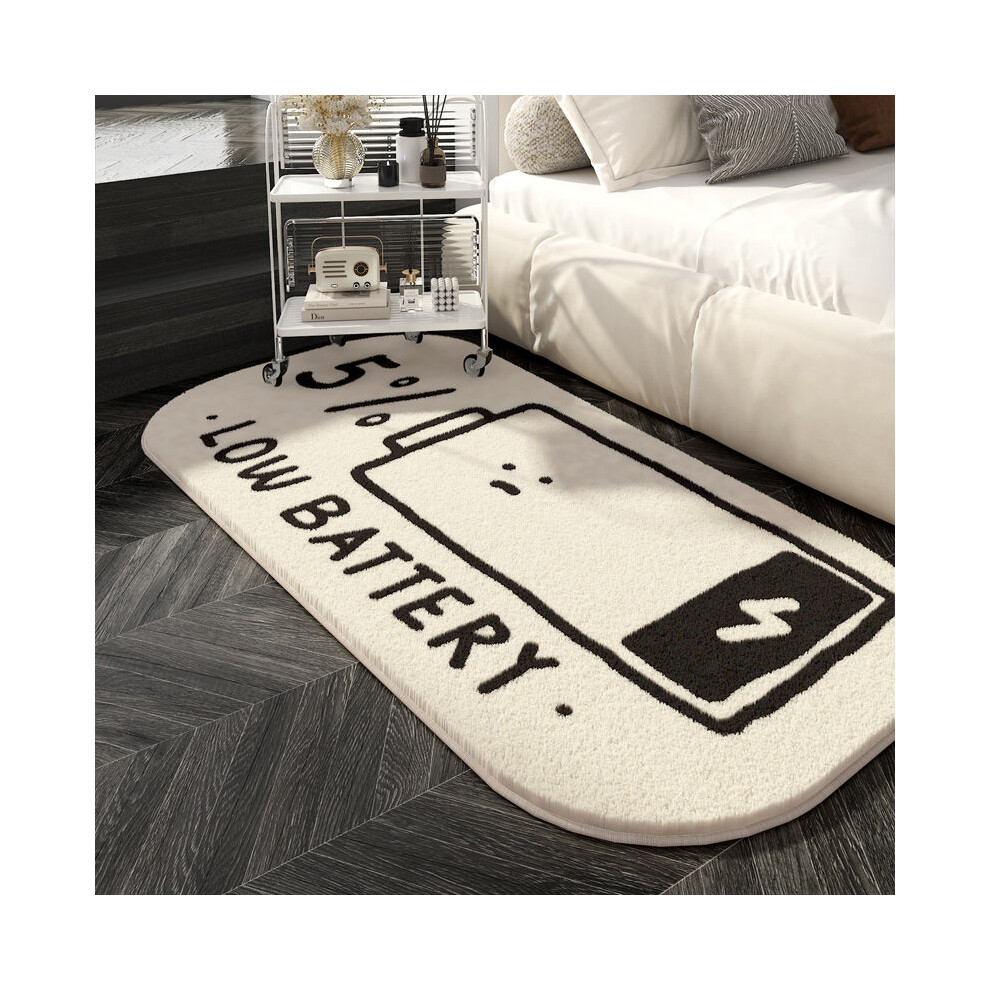 (A-2, 100X150cm 39.3X59in) Creative and minimalist imitation cashmere bedside carpet, bedroom long living room carpet