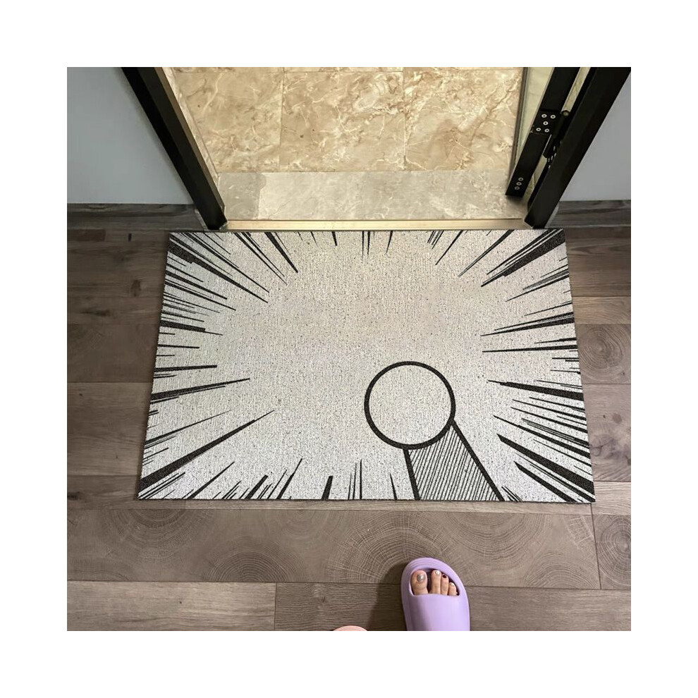 (A, 80X100cm 31.5X39.3in) Door carpet non-slip entry foot pad, leave-in door mat, room custom floor mat decorative door mat waterproof silk ring