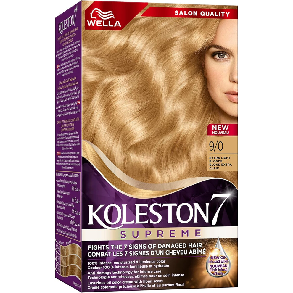 Light Wella Koleston Supreme Hair Color 9/0 (Extra Blonde) | Bright, Radiant Blonde With Lasting Color