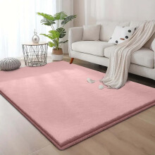 (160X230 cm, Dust Rose Pink) Nonslip Soft Shaggy Fluffy Rugs Livingroom Bedroom Carpets Large Area Rug & Floor Door Mats