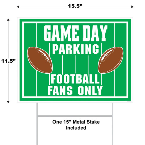 Plastik Spieltag Parkplatz Yard Sign 2