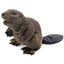 Folkmanis Bever Handpop Bruin 8""