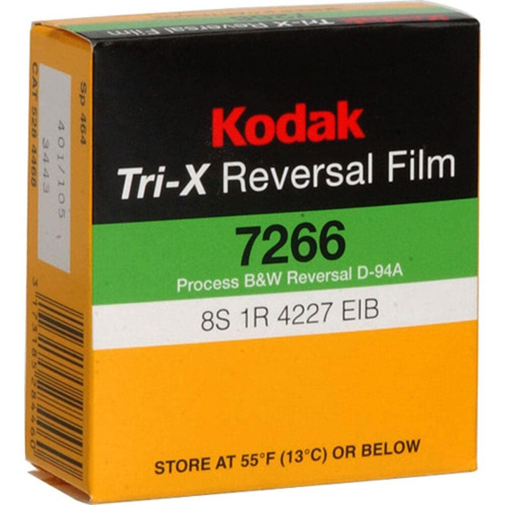 Kodak TXR-464 Tri-X Reversal Black & White  Silent Super 8 Movie Film  50 Foot Cartridge  Film #7266  ISO 200 / 160  #502-9046  *USA*