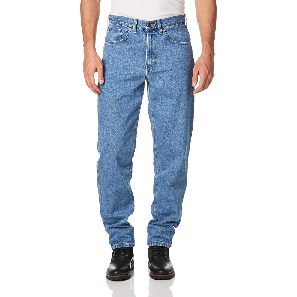 Carhartt Men's Relaxed Fit Heavyweight 5-Pocket Tapered Jean Big & Tall  Stonewash  54 x 32
