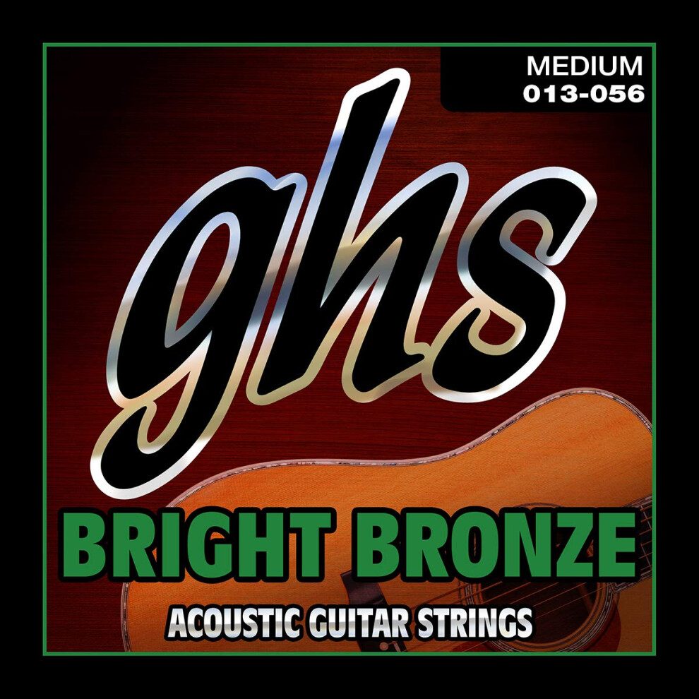 Ghs Strings BB40M Bright Bronze 80/20 Kupfer-Zink-Legierung Akustikgitarrensaiten Medium .013-.056-image