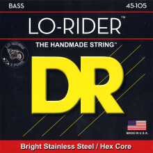 DR Strings Lo-Rider - Basso esagonale in acciaio inossidabile 45-105